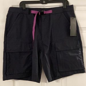 Backcountry Man Shorts size L brand new with tags black  color/ purple belt